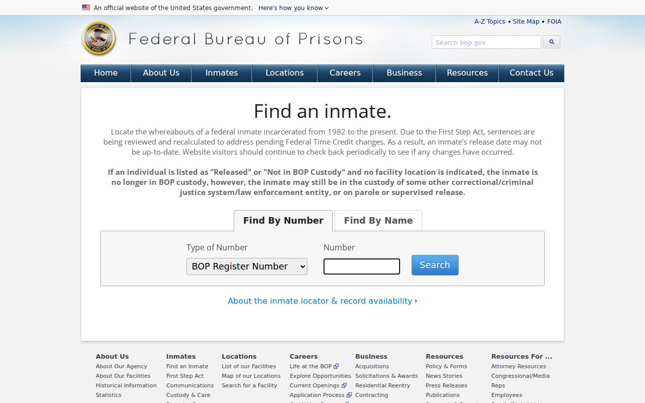 Dodge County criminal history federal inmate locator