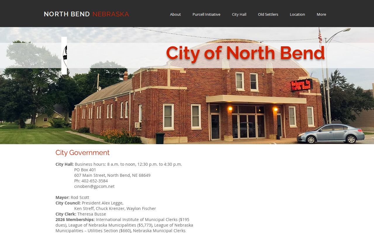 North Bend criminal records routing through the official City Hall page